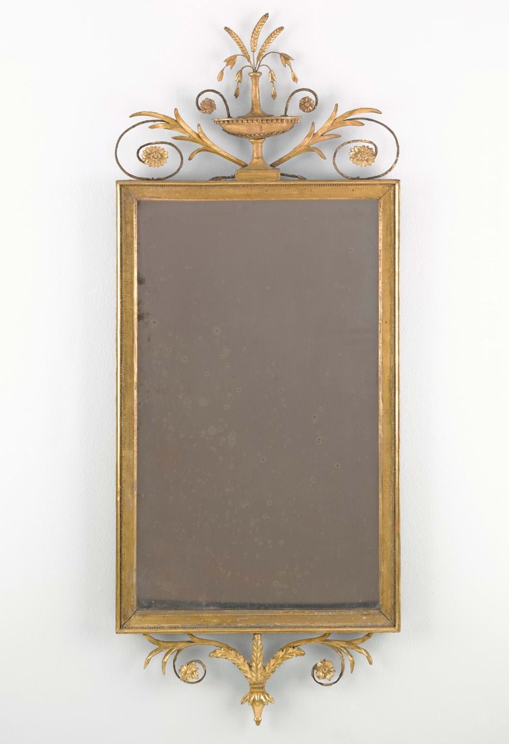 Large mirror in gold frame
