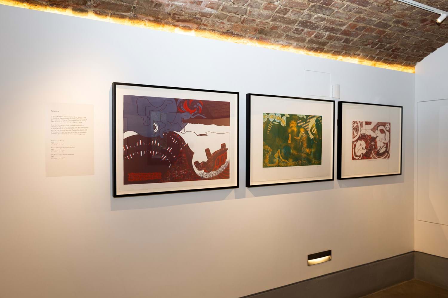 Installation photo of the exhibition Uzo Egonu: New acquisitions display at Museum of the Home