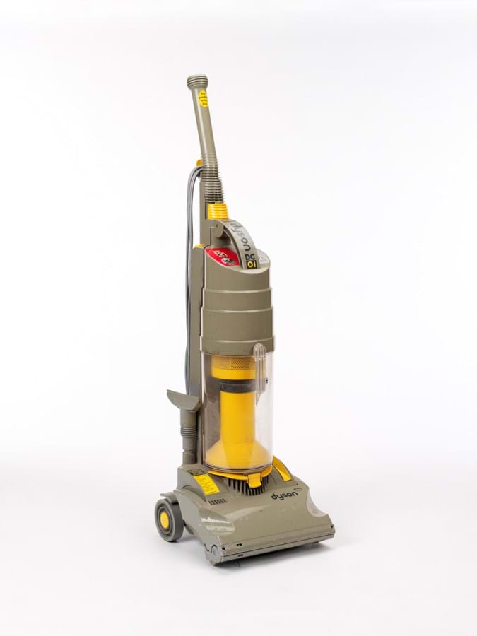 Grey and yellow vacuum cleaner 