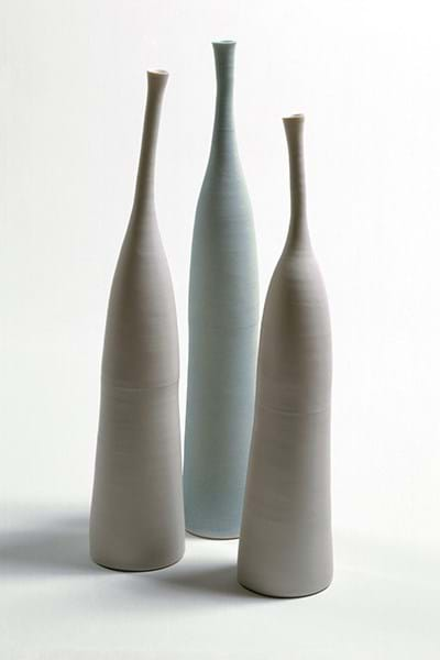 Hand-thrown porcelain vessels