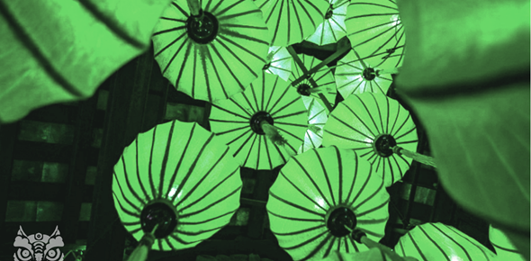 Green Lunar New Year With Green Lions