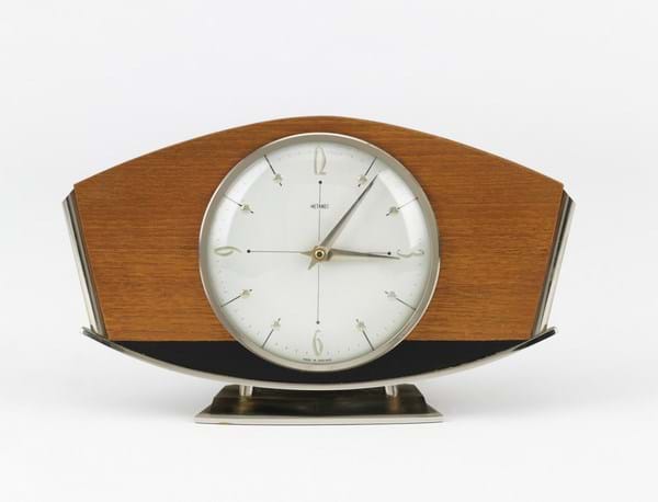 Metamec clock with wooden surround