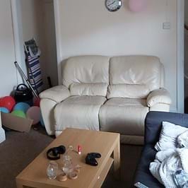 Two sofas and a coffee table
