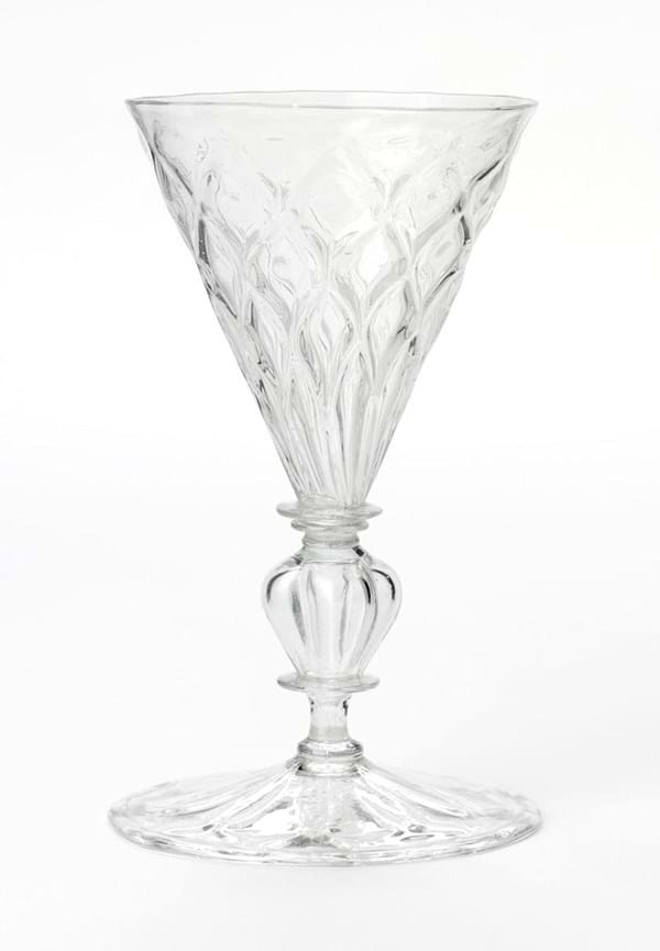 An elaborate wine glass 