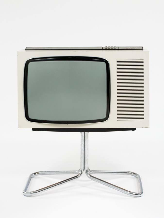 1970s white plastic television set